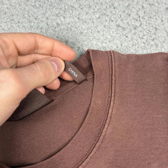 Kith x Russell Athletic Quinn Long Sleeve Shirt Men’s Large Brown Saddle Logo - Picture 3 of 8